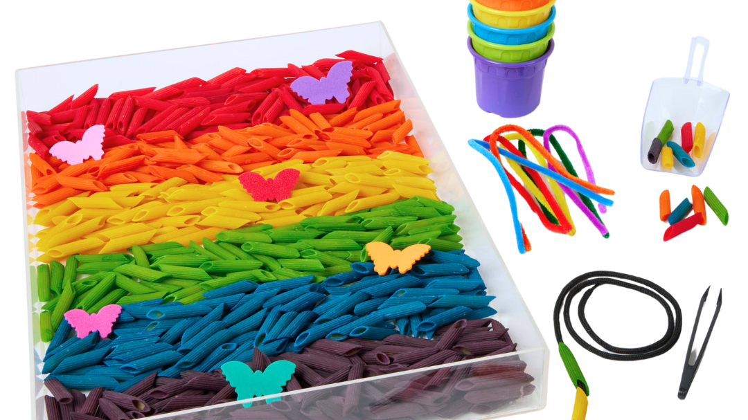 Pasta Sensory Play Bin: Fun & Learning for Toddlers