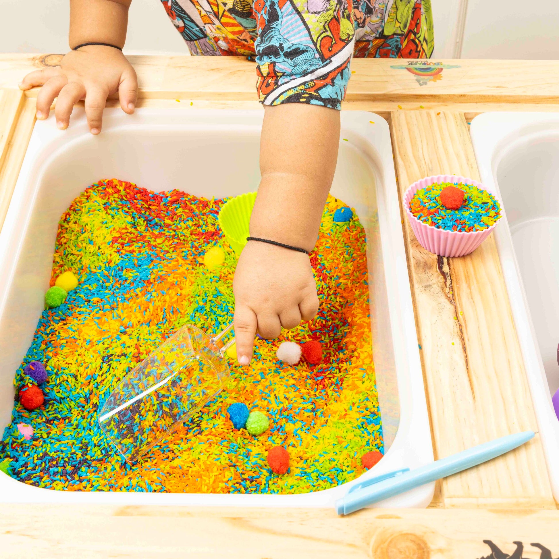 Sensory Rainbow Rice | TCL | Toys for Toddlers and Kids | For Kids 1 to 5 years | Sensory Bin
