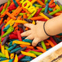 The Children’s Lab Sensory Starter Combo Bin with sensory rice, pasta, and taste‑safe clay for kids 1–4 years