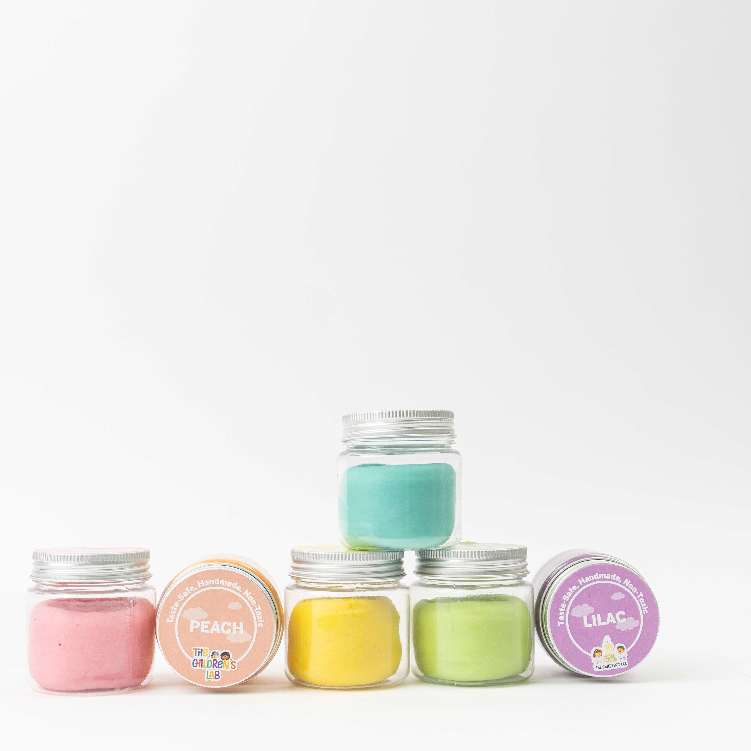 The Children’s Lab Pastel playdough for kids – 6 soft, non-toxic shades for clay modelling & fun playdough activities.