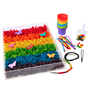 The Children's Lab - Sensory rainbow pasta kit with dyed pasta, sorting cups, tweezers & lacing tools for toddler sensory play