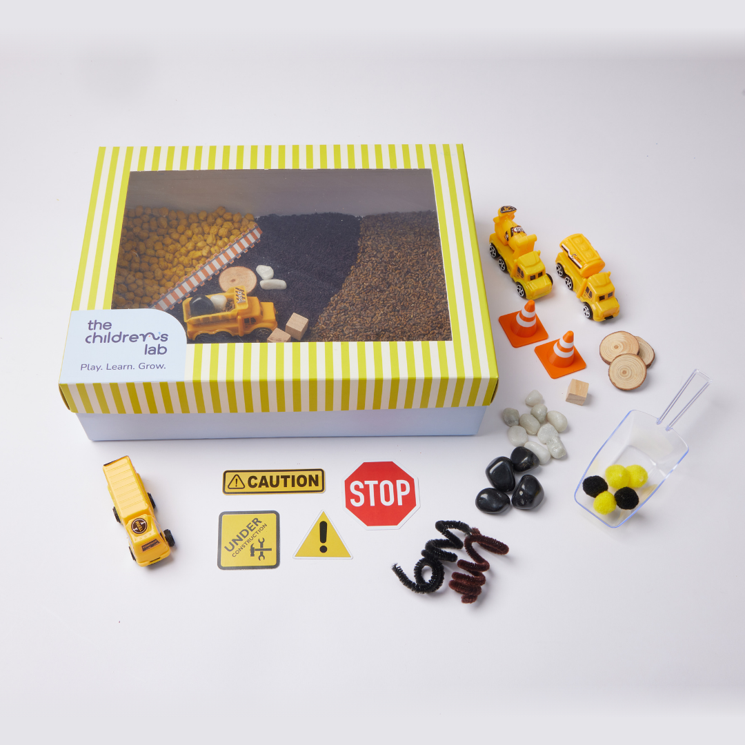 Construction Sensory Play Bin