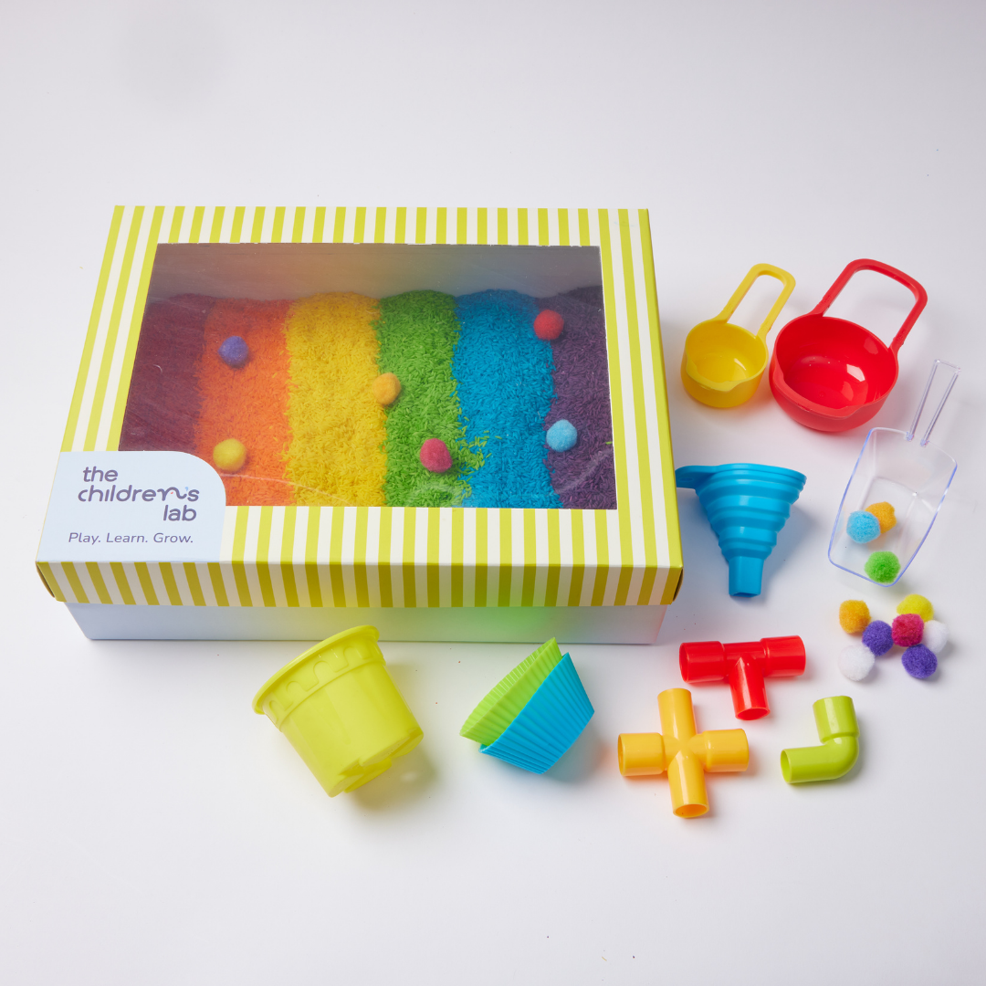 Rice Sensory Play Bin
