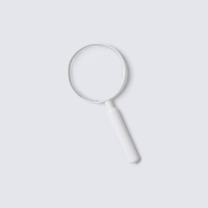 A handheld magnifying glass for close-up observation    