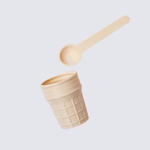 One wooden scoop perfect for measuring and serving