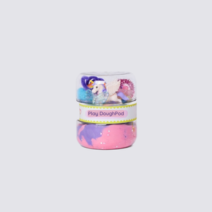 Bottom compartment filled with playdough