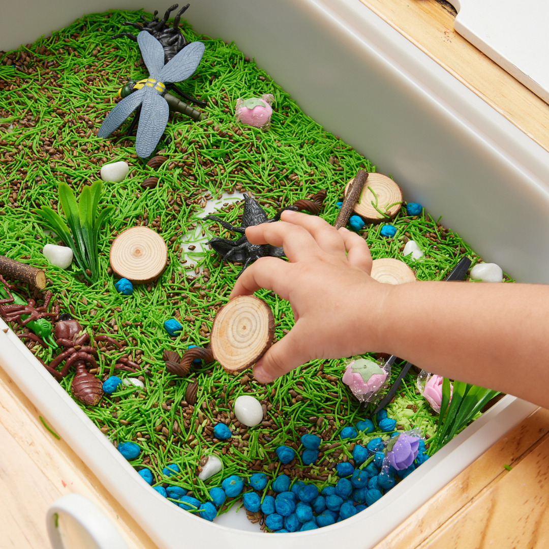 Garden and Insects Sensory Play Bin