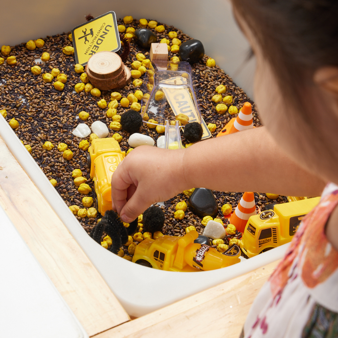 Construction Sensory Play Bin
