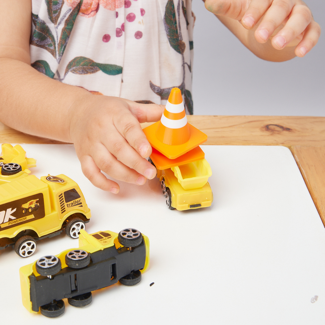 Construction Sensory Play Bin