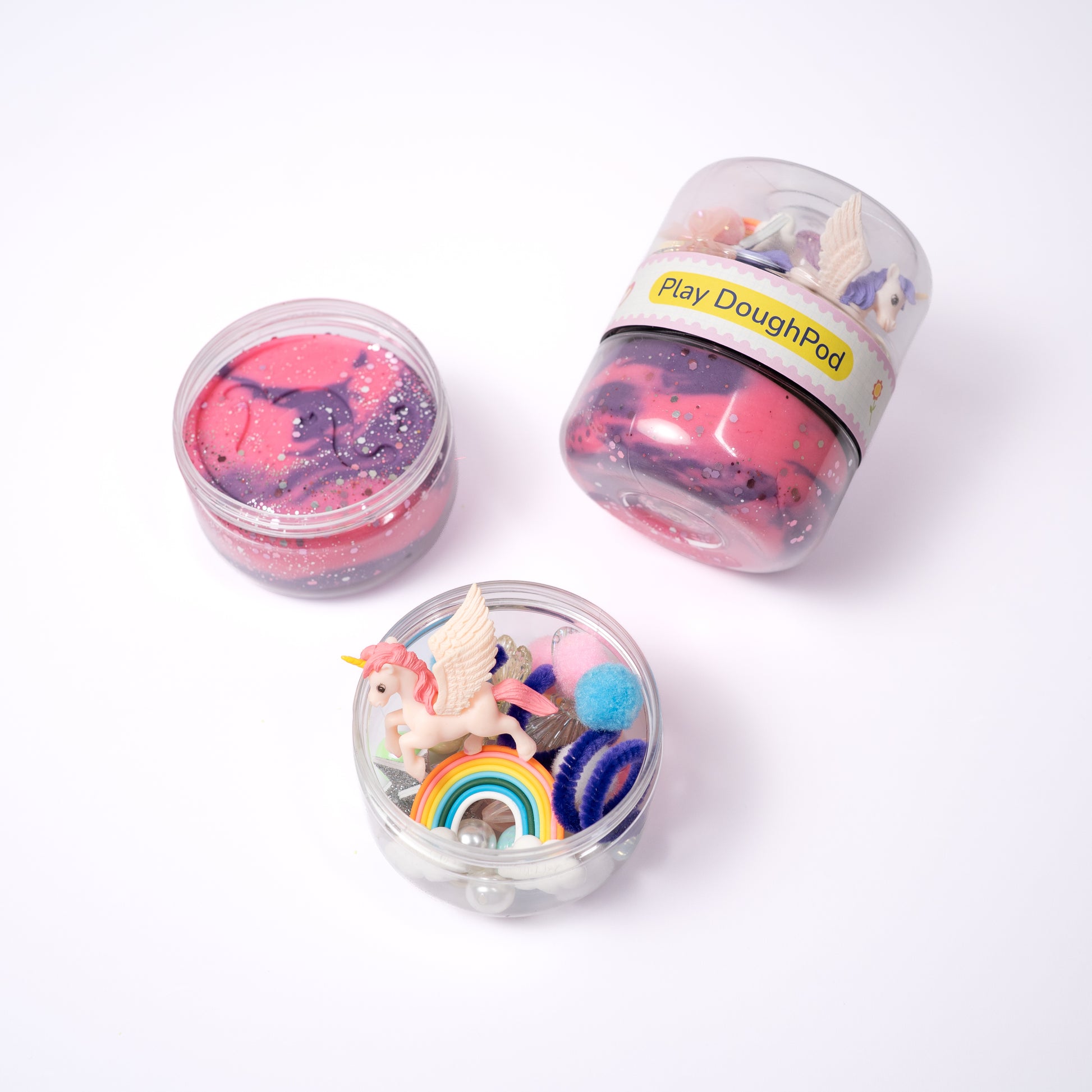Unicorn Play DoughPod (set of 2)