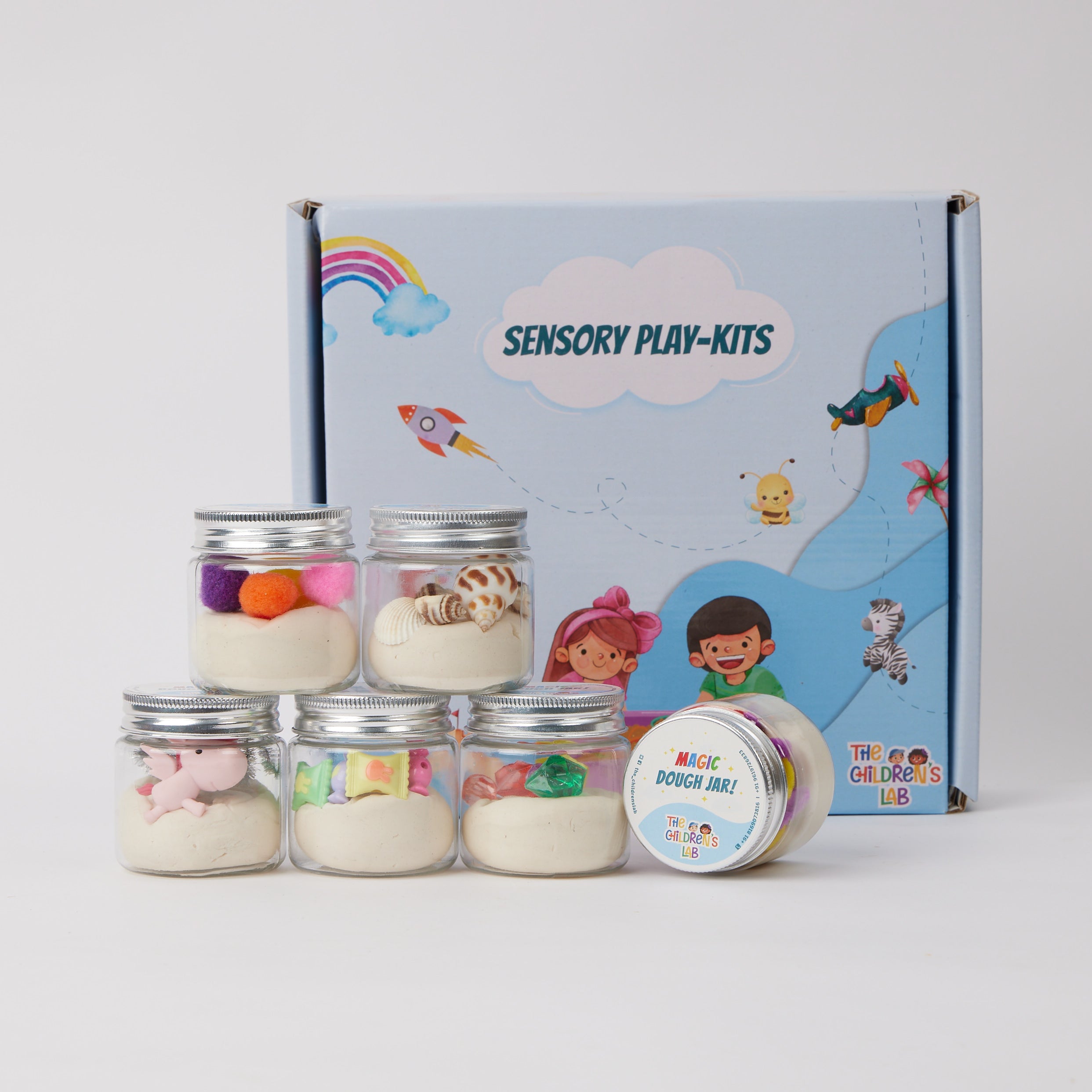 The Children’s Lab Magic Wonder Dough – colour changing, taste-safe glitter playdough for kids & clay modelling activities