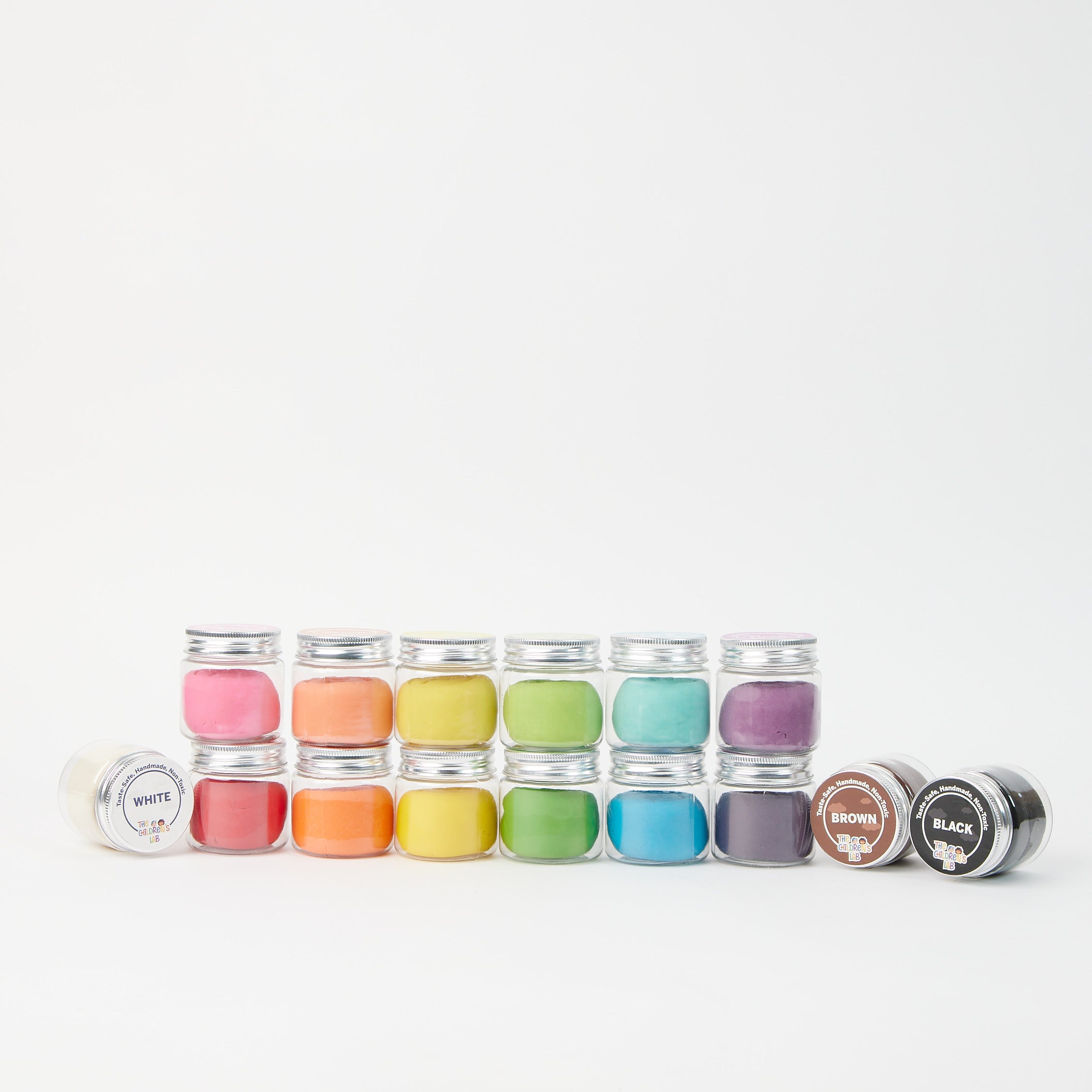 The Children’s Lab All colour playdough for kids – 15 clay shades for modelling & playdough activities (50–200g jars)