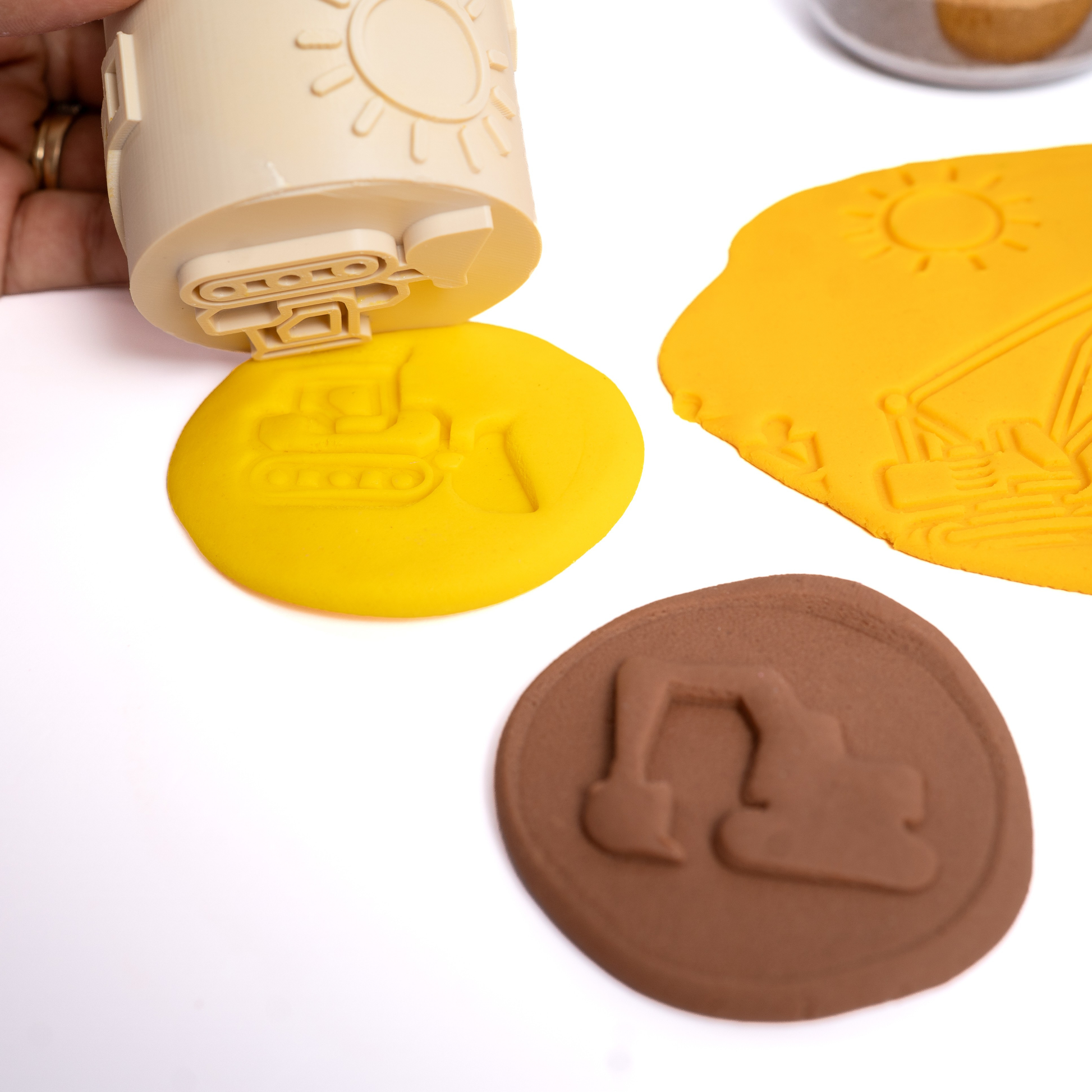 Busy Construction Playdough Theme Rollers