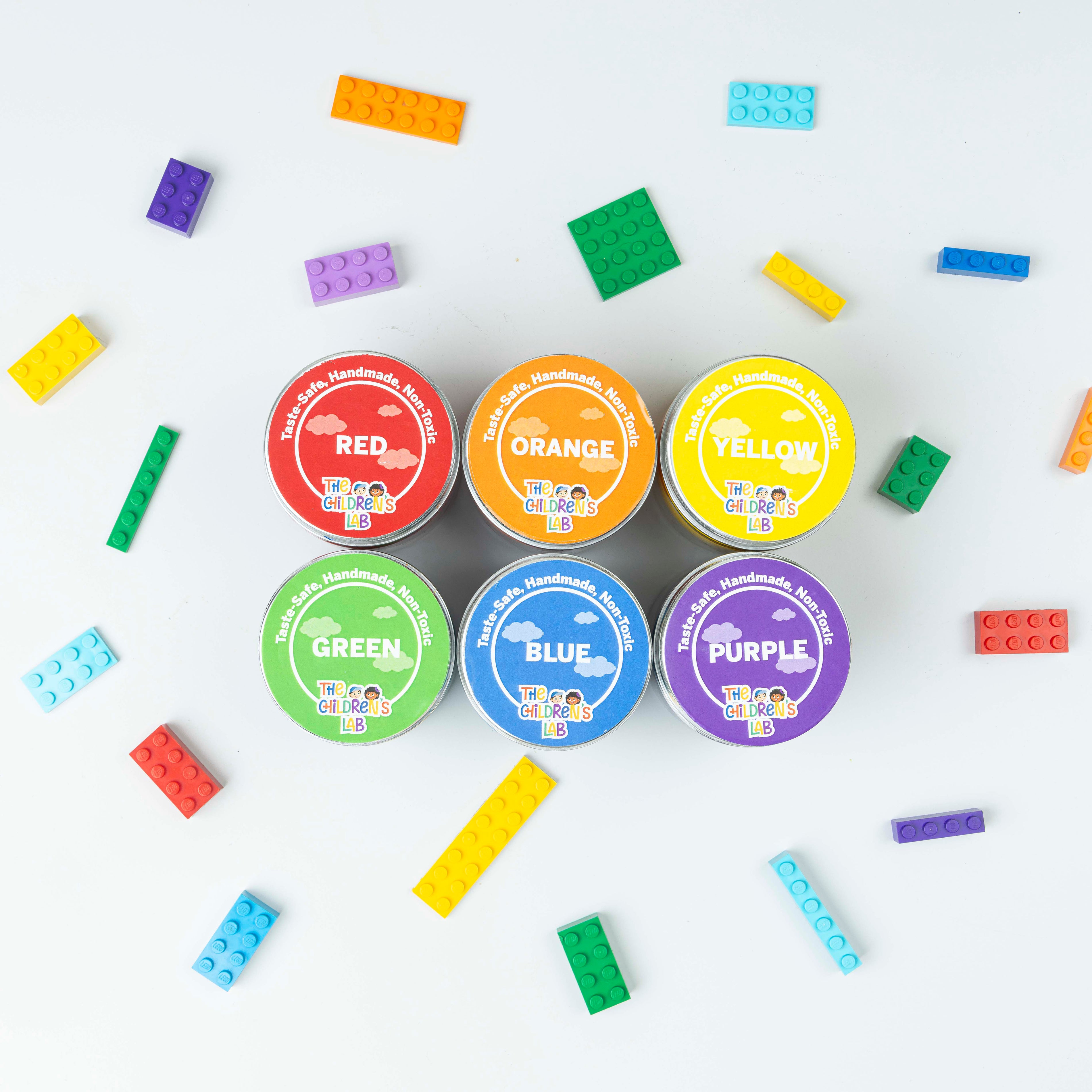 The Children’s Lab Rainbow coloured playdough for kids – safe, non-toxic clay modelling & playdough activities for kids