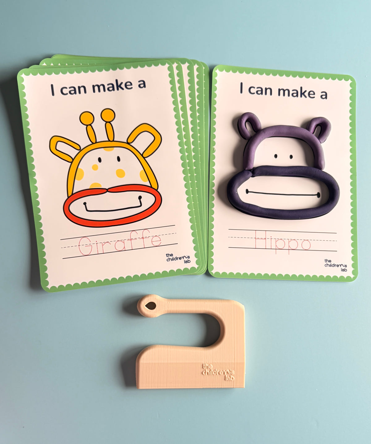 10 Reusable Animal Mats with Playdough Slicer